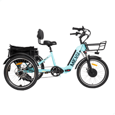 DWMEIGI MG2302 Silverado Urban electric tricycle in Blue, side view