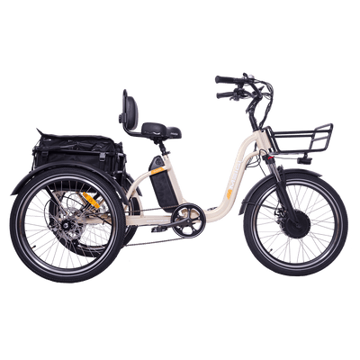 DWMEIGI MG2303 Blazer full-suspension electric trike in Champagne, side view