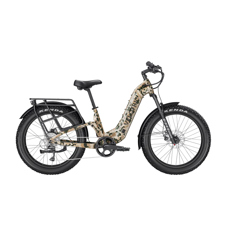 Velotric Nomad 2X Full Suspension Fat Tire eBike in Multi-Terrain Camo