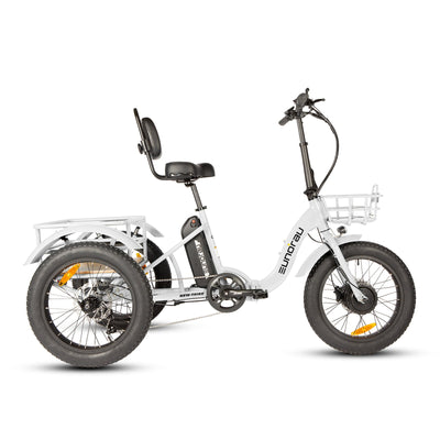 Eunorau NEW-TRIKE 2.0 Foldable Electric Trike – Teal Blue – left side view