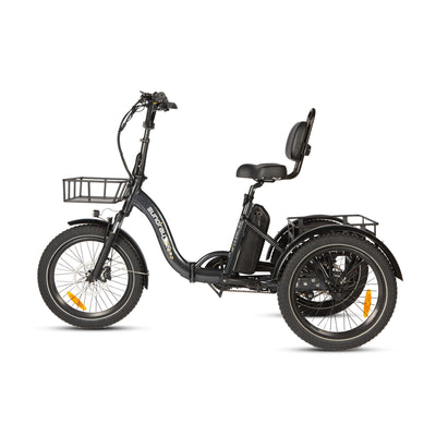Eunorau ONE-TRIKE 2.0 Rear-Drive Electric Trike – Dark Charcoal – front three-quarter left view