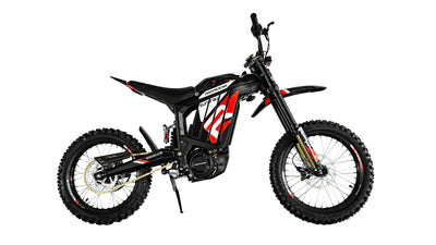 Eunorau R1 Compact Electric Dirt Bike – Black – front three-quarter right view