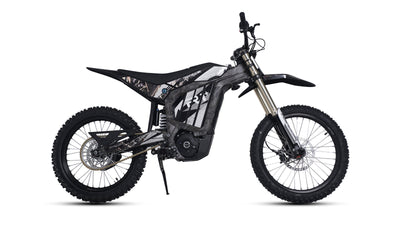 Eunorau R1+ Electric Dirt Bike – Black – front three-quarter left view