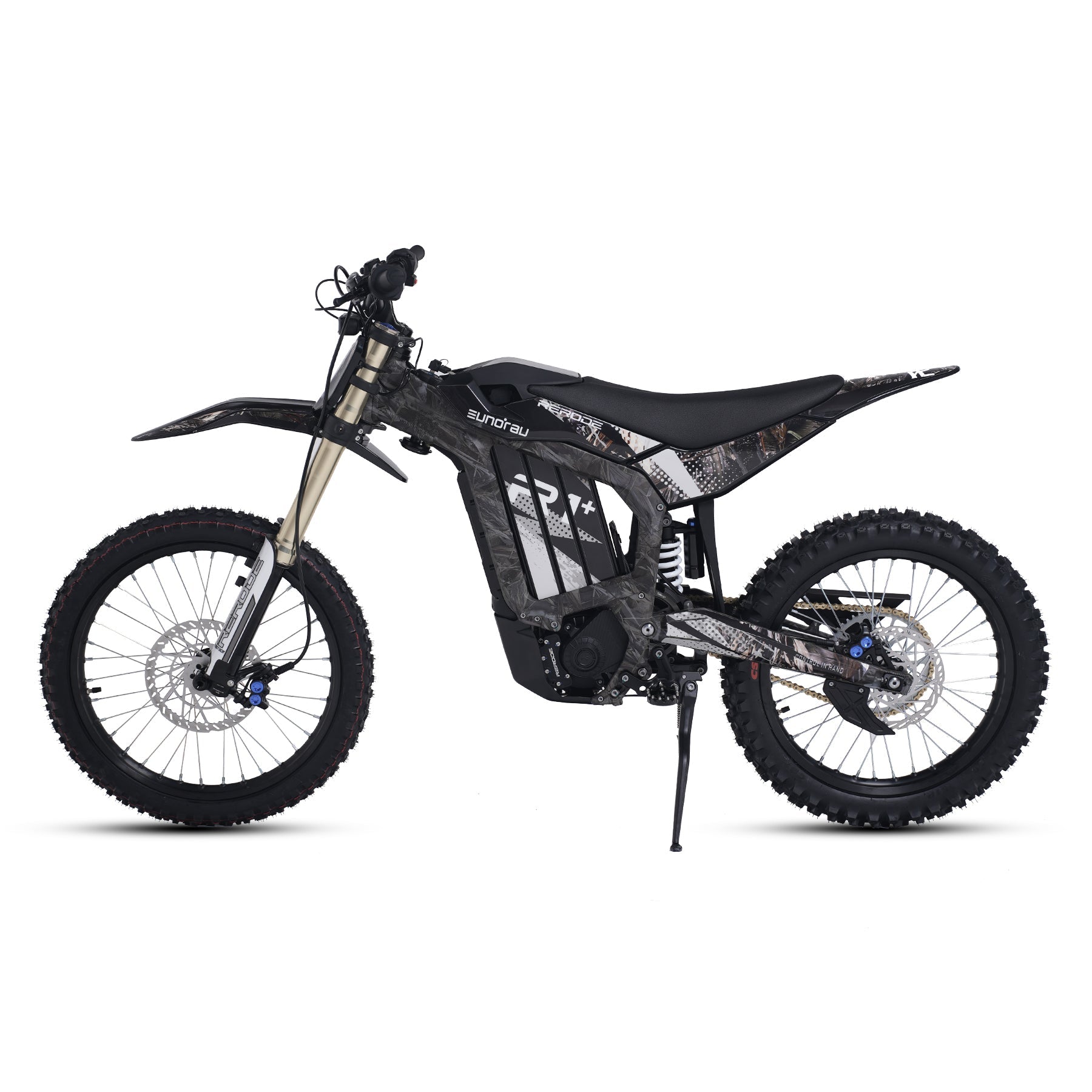 Eunorau R1+ Electric Dirt Bike – Maple – front three-quarter left view