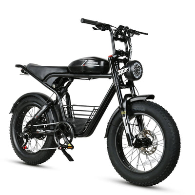 Samebike Pilot SE, Black in ral 9017 traffic black