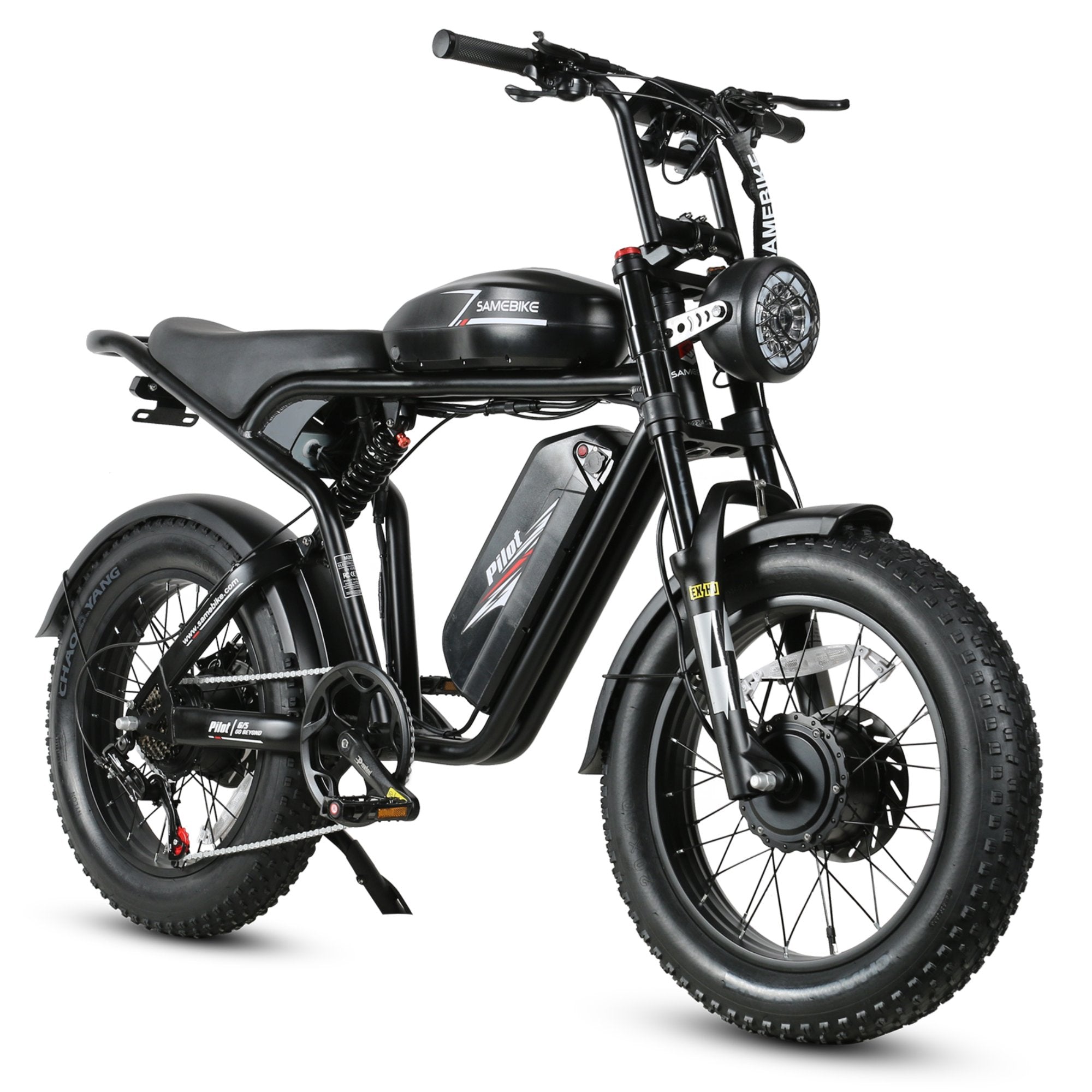 Samebike Pilot SR, Black in ral 9017 traffic black