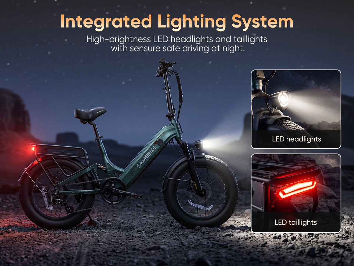 Samebike VOYAGER LED headlight and taillight