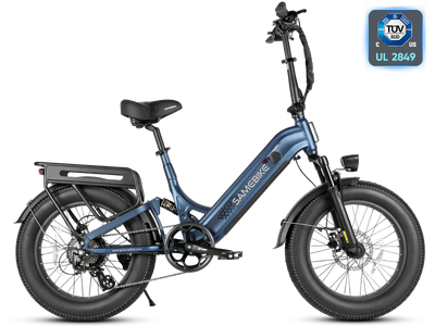 Samebike VOYAGER in Navy, side profile