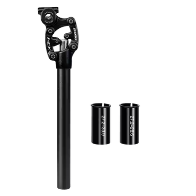The suspension seatpost beside its two shims