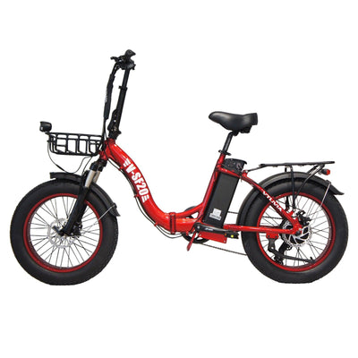 A red VTUVIA SF20 with the front basket fitted