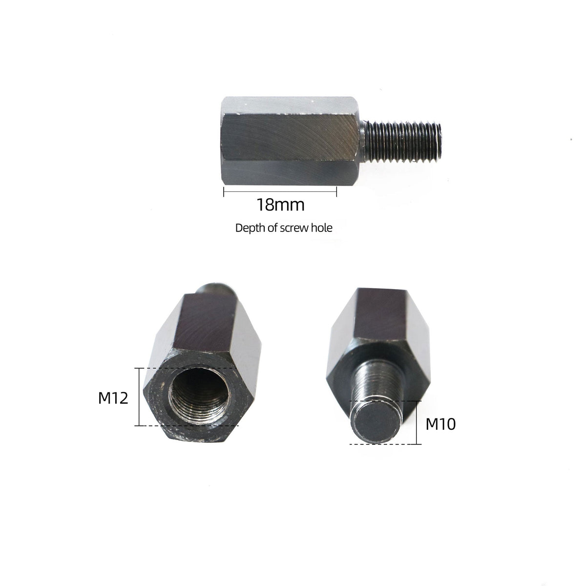 Eunorau M12 to M10 Trailer Hitch Adapter, Hub Motor