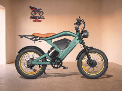 Smartravel Raptor ST202 GPS Fat Tire Electric Bike, side profile in the Redtail eBikes studio