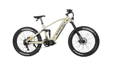 Eunorau SPECTER-S 3.0 Full-Suspension eMTB (Hunter X9) – Safari – front three-quarter right view