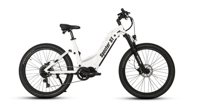 Eunorau SPECTER-ST 2.0 Step-Thru eMTB – Black – front three-quarter left view
