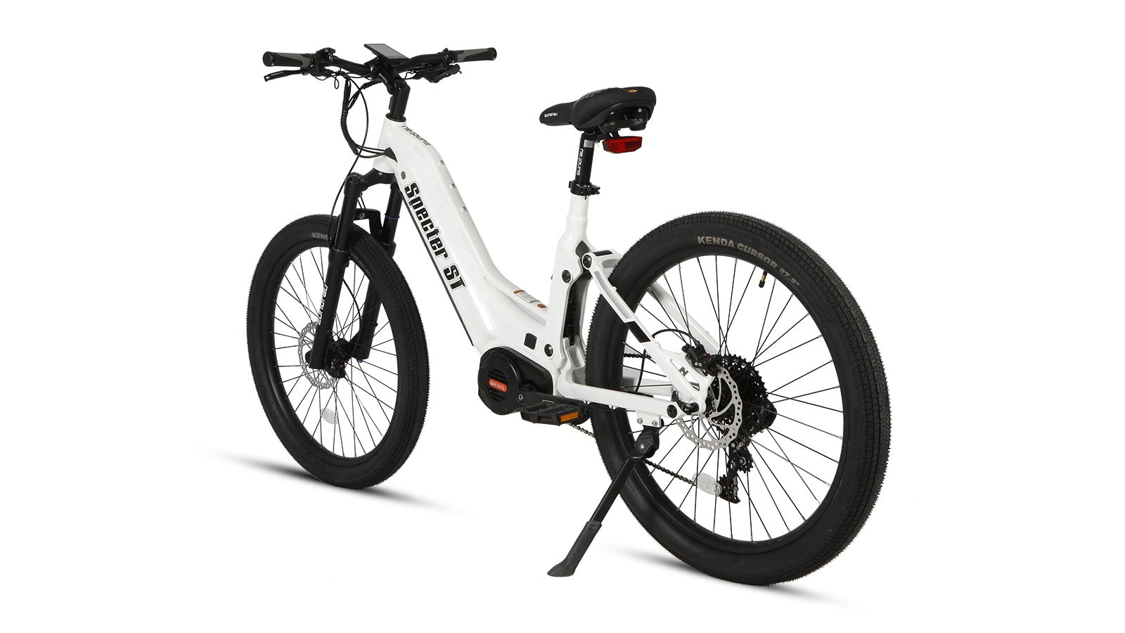 Eunorau SPECTER-ST 2.0 Step-Thru eMTB – White – rear three-quarter view