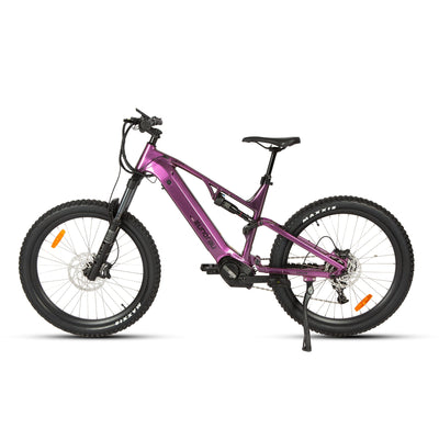 Eunorau URUS 2.0 Full-Suspension eMTB – Amethyst – front three-quarter left view