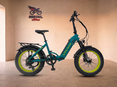 VTUVIA SX20 Antelope Folding Step-Through Electric Bike, side profile in the Redtail eBikes studio